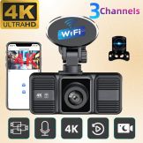 3ch Dashcam 4K+720P WiFi Free APP Model A27
